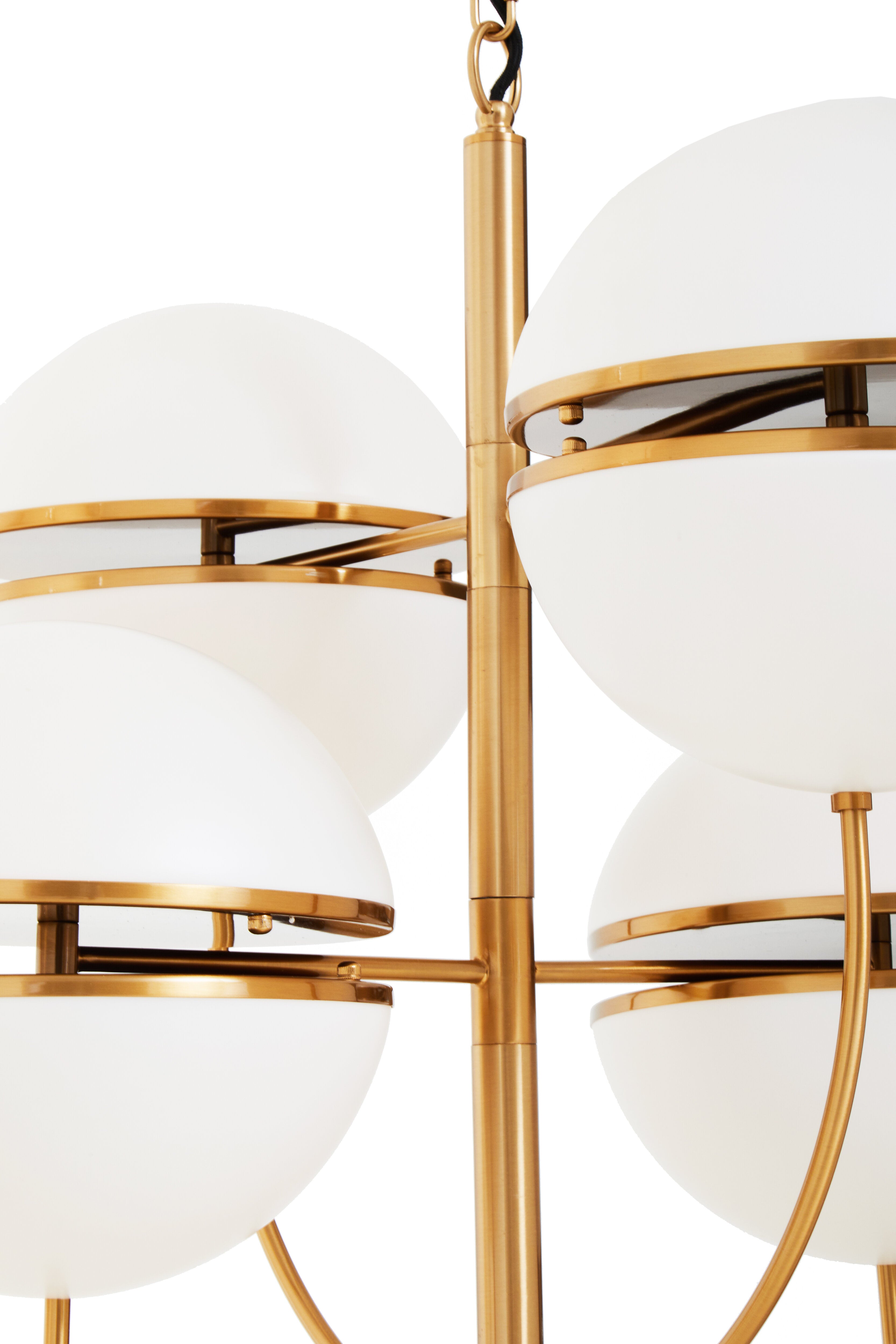 Abira Four Ball Brass Pendant Light